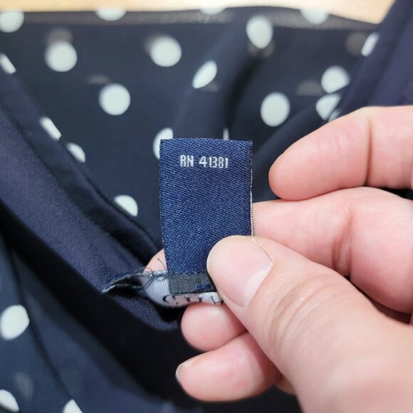 Chaps Blue with White Polka Dots Skirt | Size: XL - Picture 9 of 11